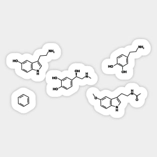 Organic Chemistry Molecule Pack Sticker